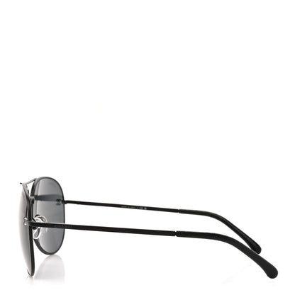 Chanel Metal Polarized Pilot Winter Sunglasses 4189-T-Q Black 3 of 7