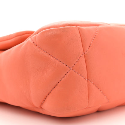Chanel Lambskin Quilted Medium Chanel 19 Flap Orange 9 of 13