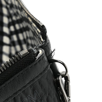 MCM Visetos Liz Shopper Tote Pouch Black 10 of 14
