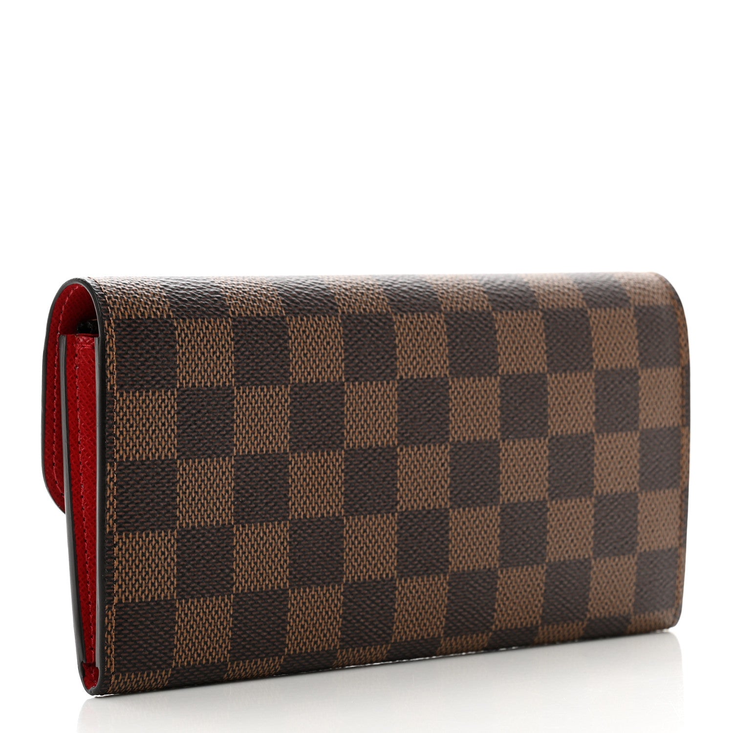 Louis Vuitton Damier Ebene Emilie Wallet Red 3 of 8
