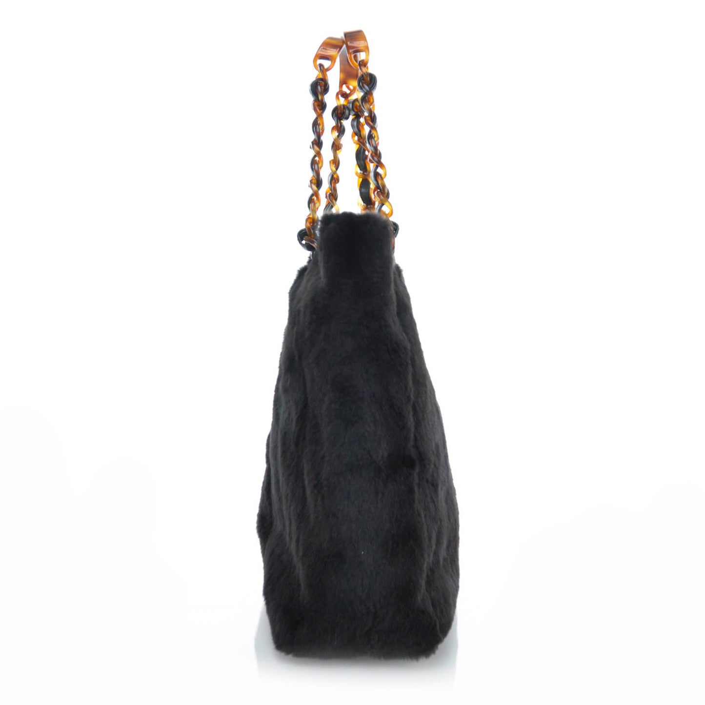 Mink Tortoise Chain Tote Black