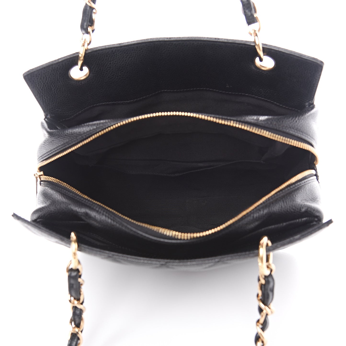 Caviar Quilted Petit Timeless Tote PTT Black