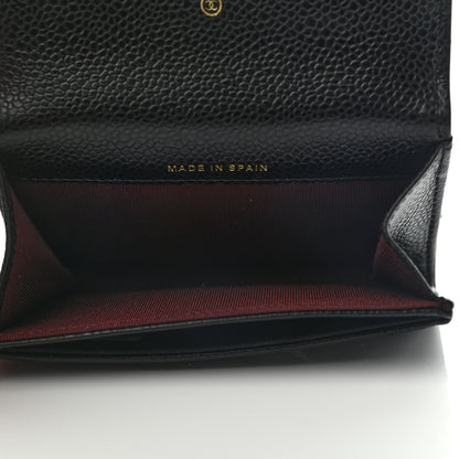Chanel Caviar Quilted Flap Card Holder Wallet Black 5 of 8