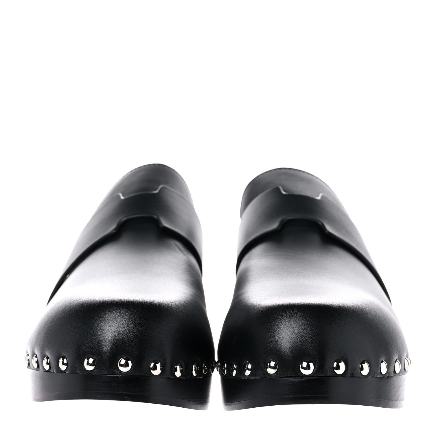 Hermes Calfskin Calya Mules 40 Black 2 of 10