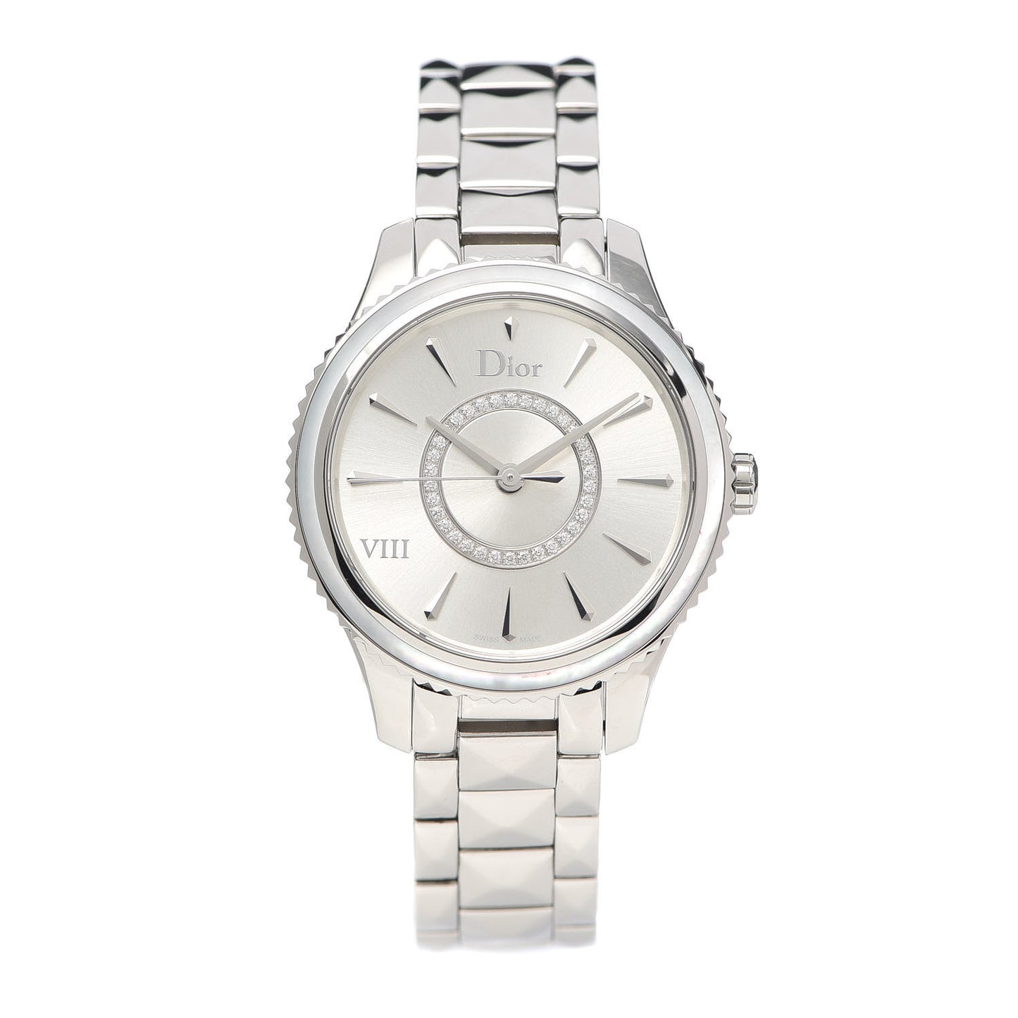 Stainless Steel Diamond 32mm Dior VIII Montaigne Quartz Watch
