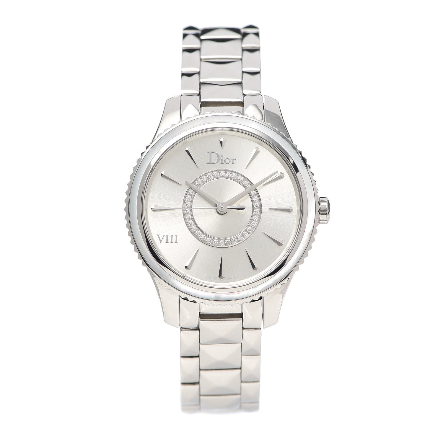 Christian Dior Stainless Steel Diamond 32mm Dior VIII Montaigne Quartz Watch 1 of 6