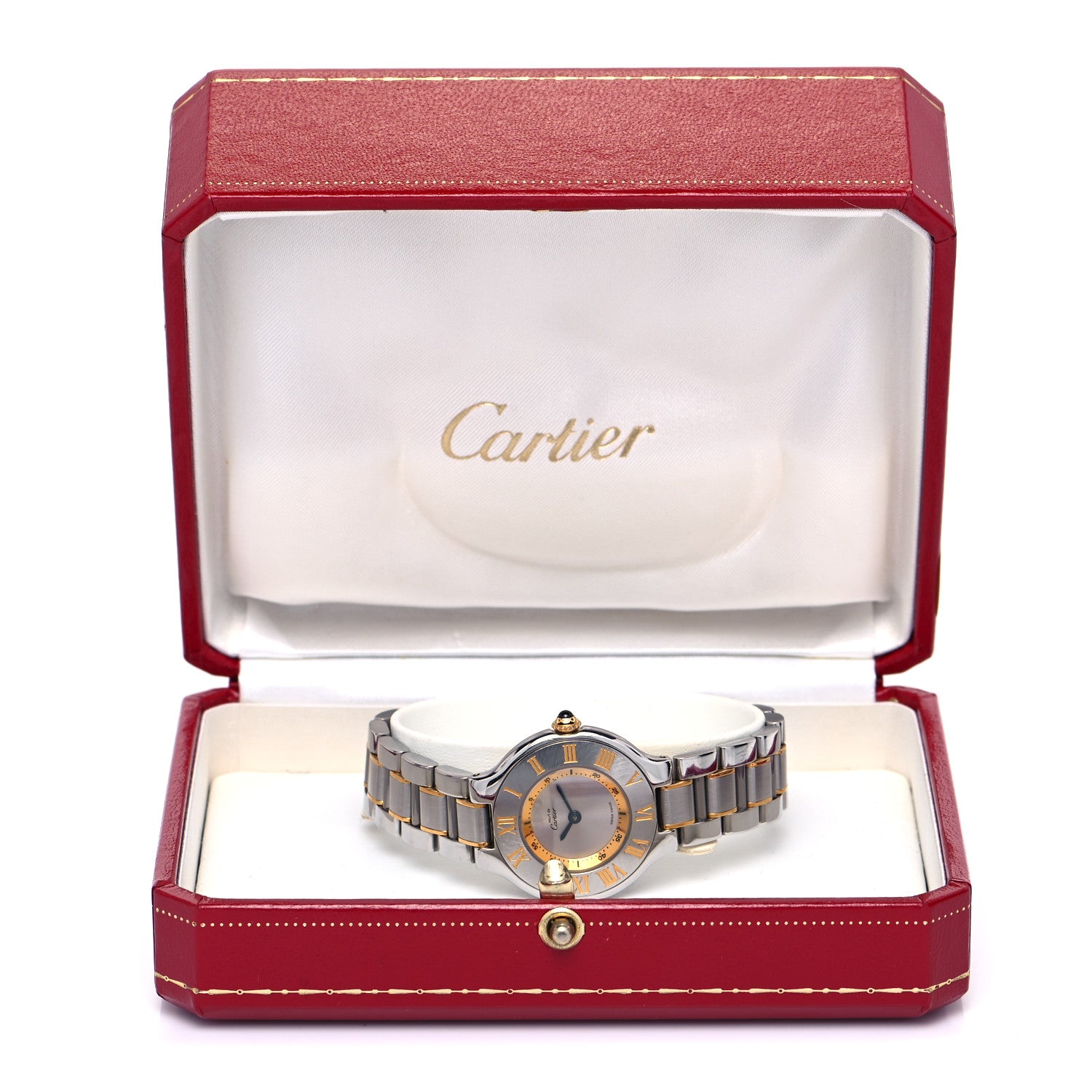 Cartier Stainless Steel 18K Yellow Gold 28mm Must De 21 Quartz Watch 5 of 5
