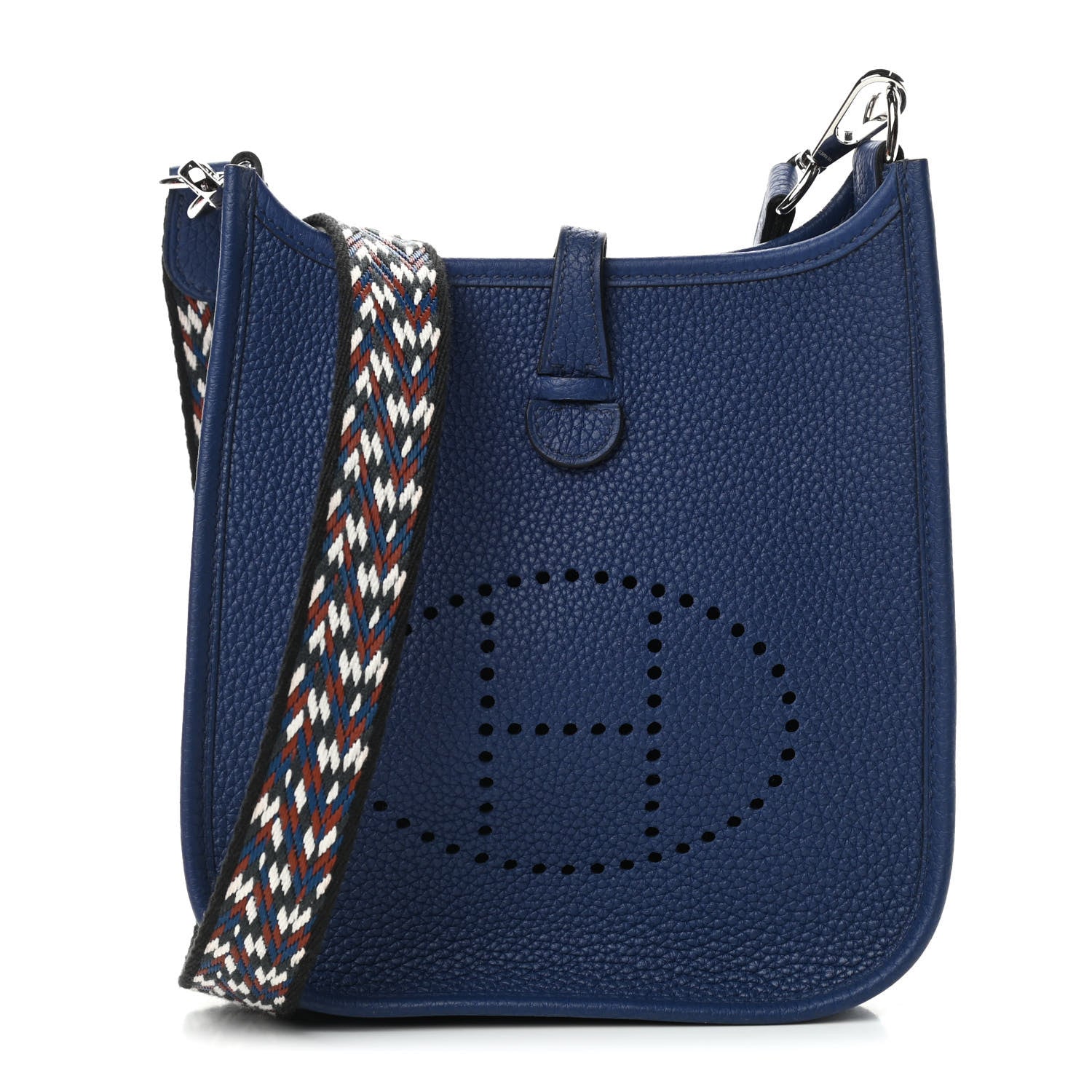 Hermes Taurillon Maurice Zigzag Evelyne TPM Bleu Saphir Bleu Zellige Indigo Black 1 of 11