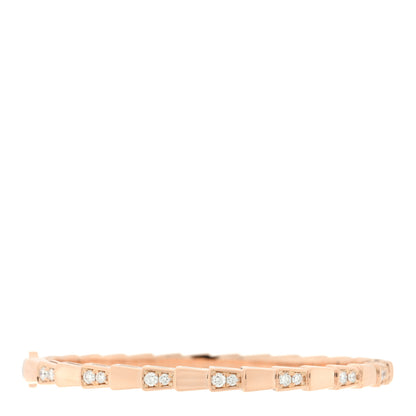 Bulgari 18K Rose Gold Diamond Serpenti Viper Bangle Bracelet S 2 of 3