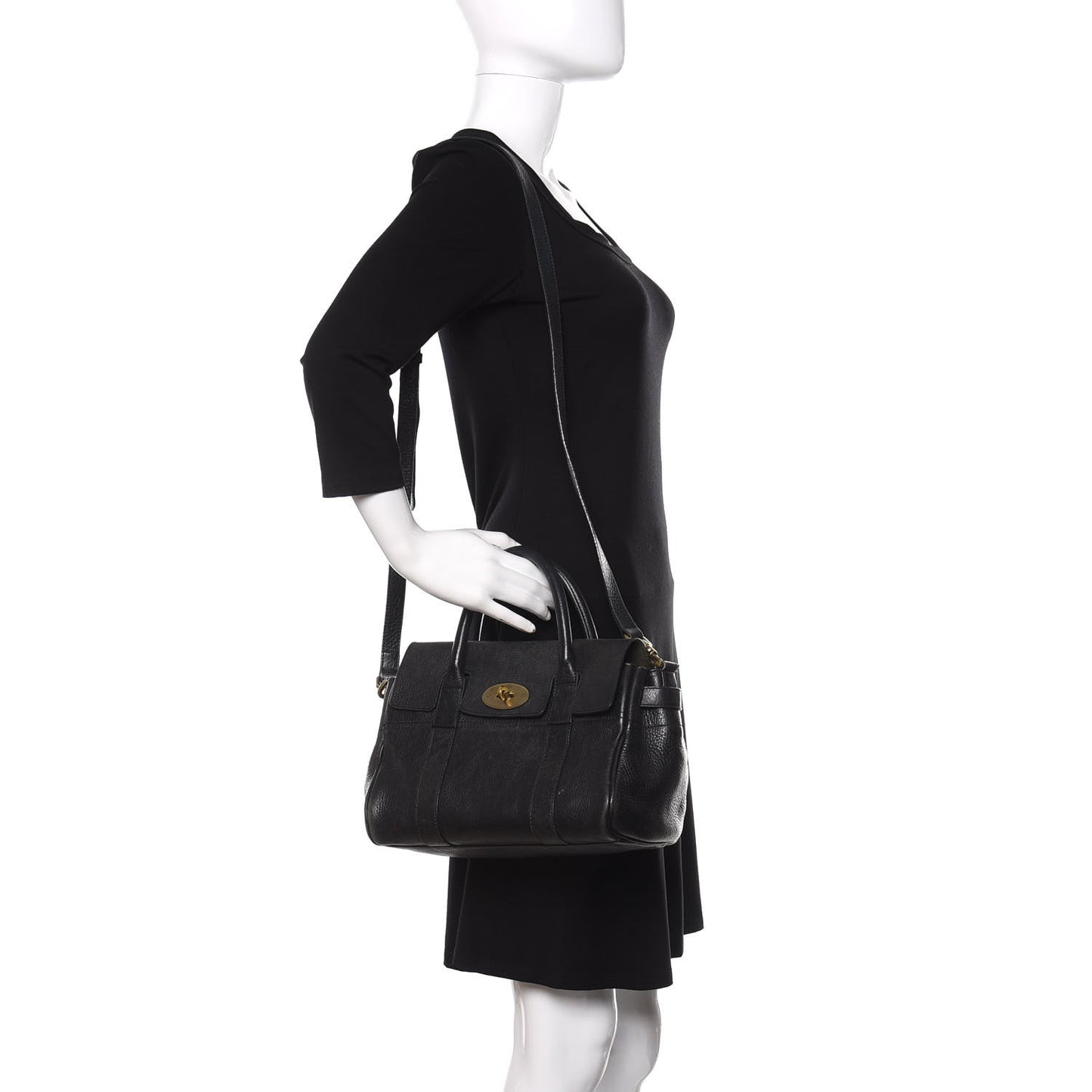 Natural Vegetable Tanned Small Bayswater Black