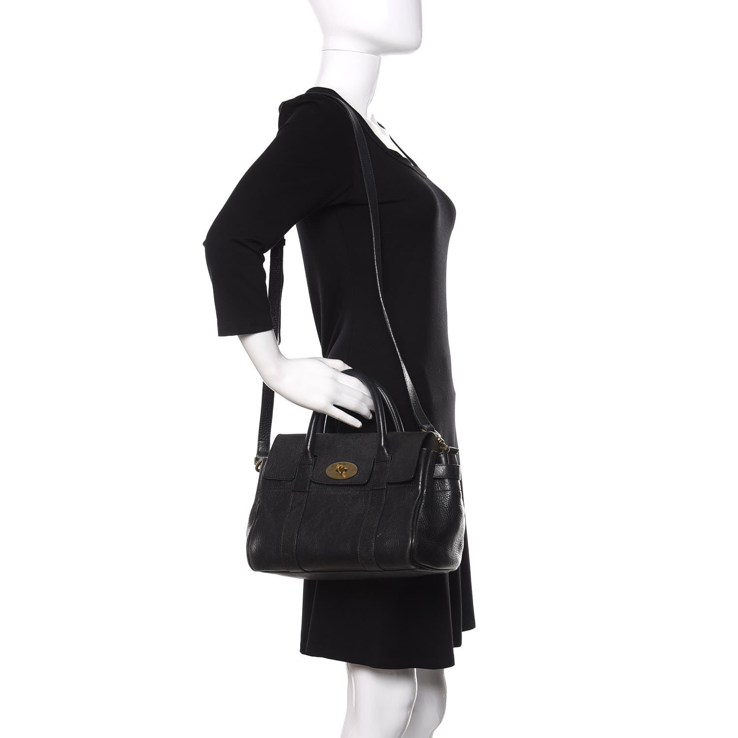 Mulberry Natural Vegetable Tanned Small Bayswater Black 2 of 10