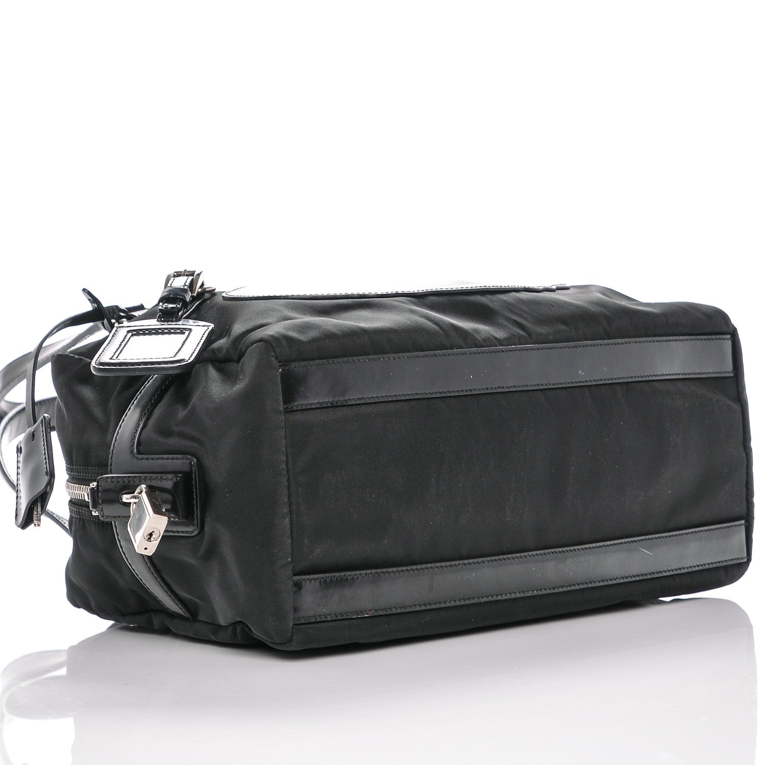Prada Tessuto Print Nylon Logo Tote Nero Black 4 of 6
