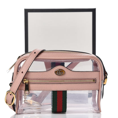 Gucci Vinyl Web Mini Ophidia Transparent Shoulder Bag Perfect Pink 11 of 11