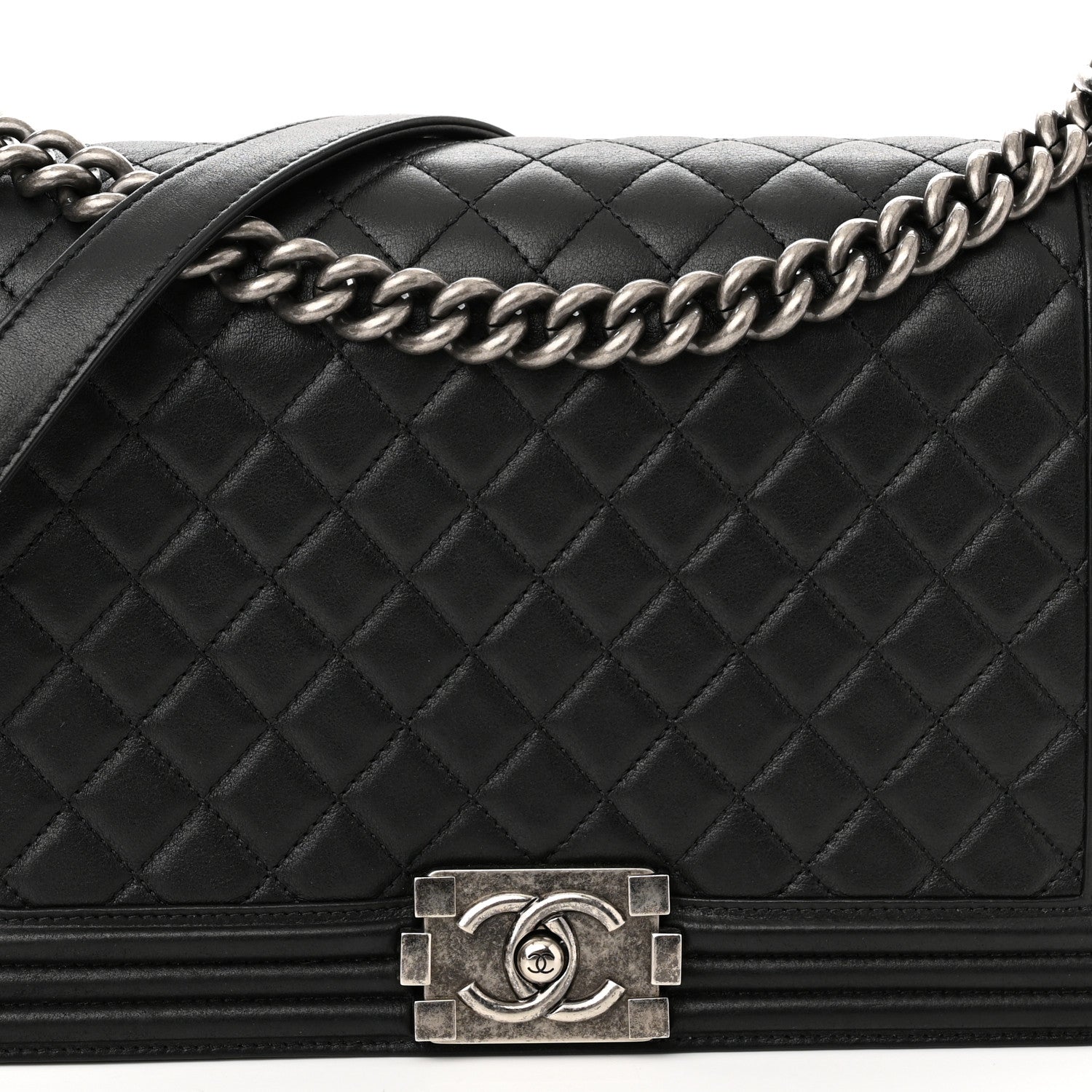Chanel Lambskin Quilted New Medium Boy Flap Black 8 of 10