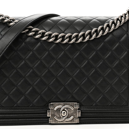 Chanel Lambskin Quilted New Medium Boy Flap Black 8 of 10