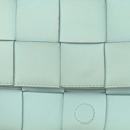 Bottega Veneta Lambskin Maxi Intreccio Cassette Bag Teal Washed 14 of 14