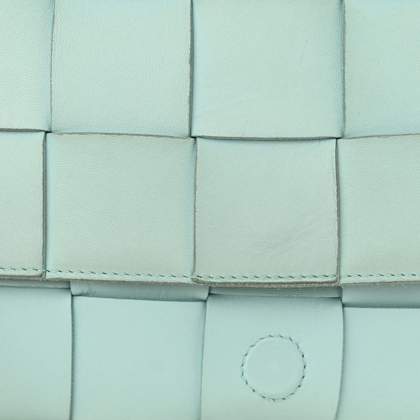 Lambskin Maxi Intreccio Cassette Bag Teal Washed