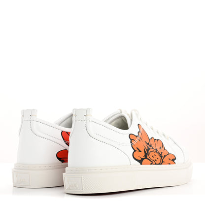 Christian Louboutin x Shun Sudo Adolon Junior Button Flower Low Top Mens Sneaker 40.5 White Multicolor 5 of 12