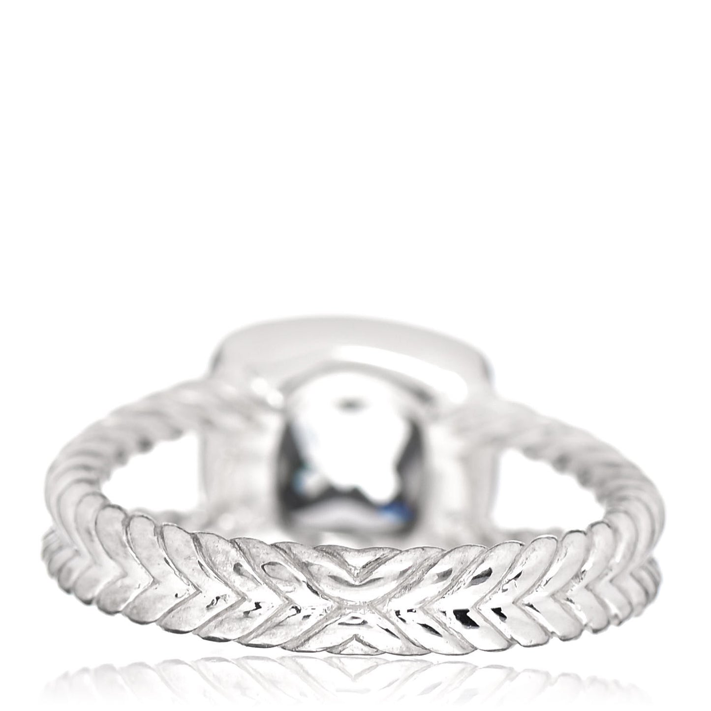 Sterling Silver Diamond Prasiolite 7mm Petite Albion Ring 57 8