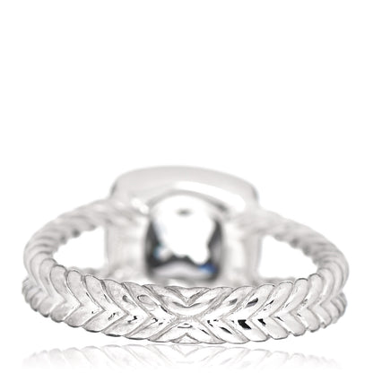 David Yurman Sterling Silver Diamond Prasiolite 7mm Petite Albion Ring 57 8 4 of 5