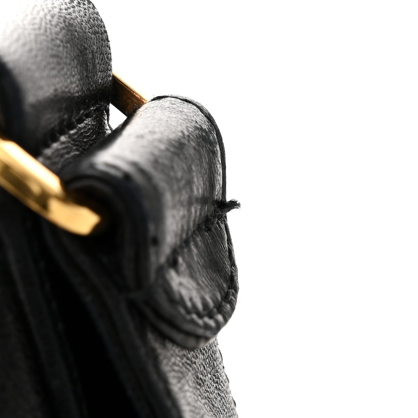 Lambskin CC Drawstring Bag Black