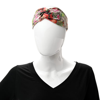 Gucci Silk Monogram Blooms Print Headband M Antique Rose 2 of 5