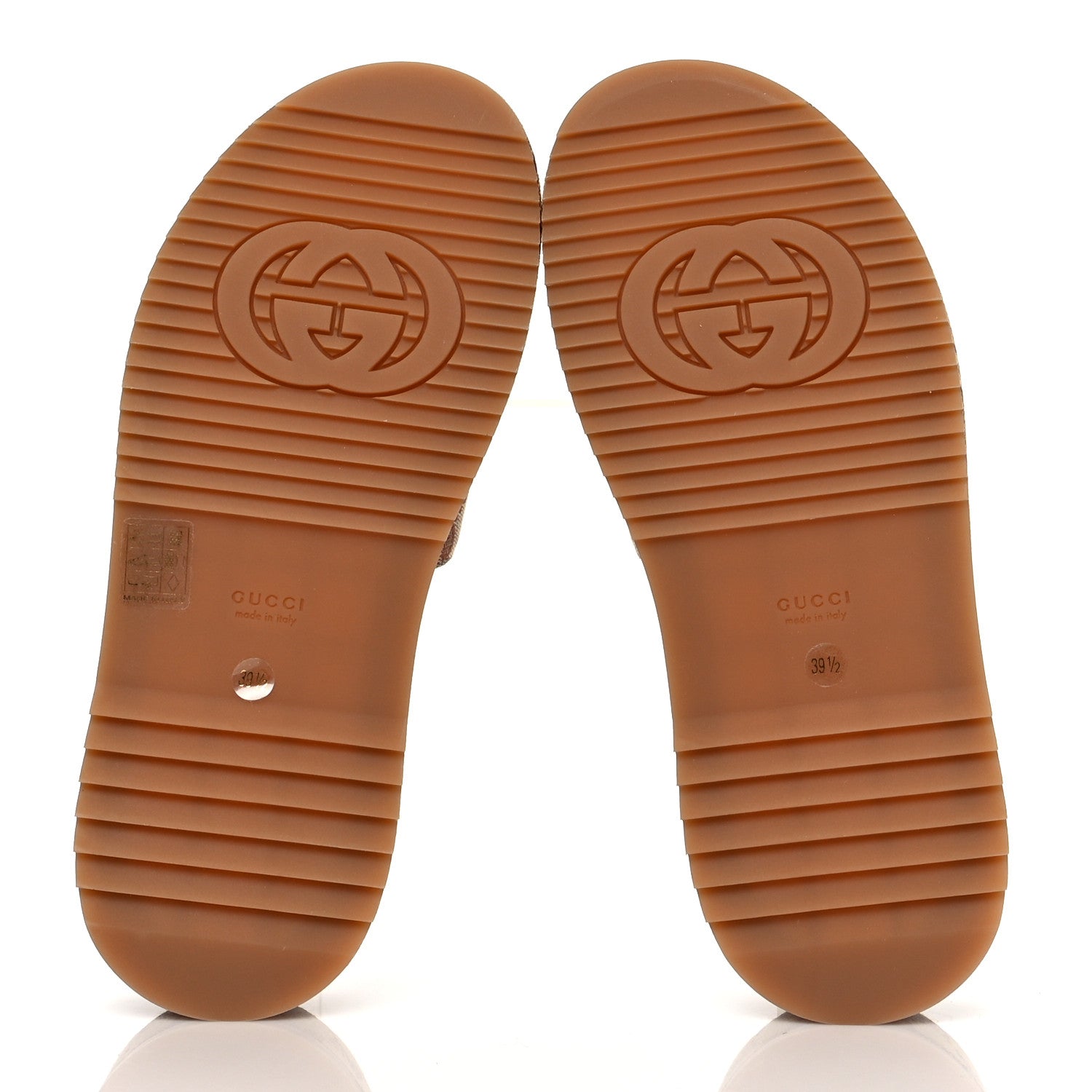 Gucci Canvas GG Monogram Angelina Platform Slide Sandals 39.5 Beige Ruggine 5 of 9