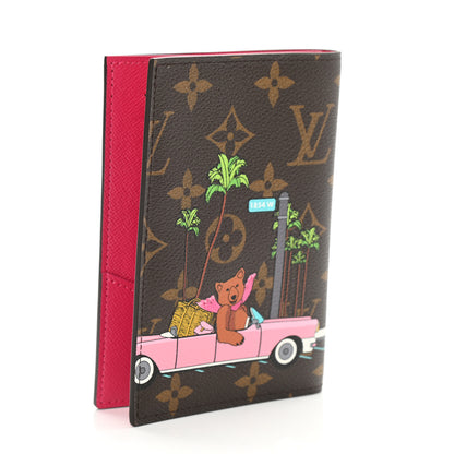 Louis Vuitton Monogram 2021 Christmas Animation Hollywood Passport Cover Fuchsia 3 of 6