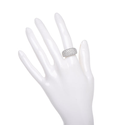 Cartier 18K White Gold Diamond Nouvelle Vague Dome Ring 52 6 2 of 5
