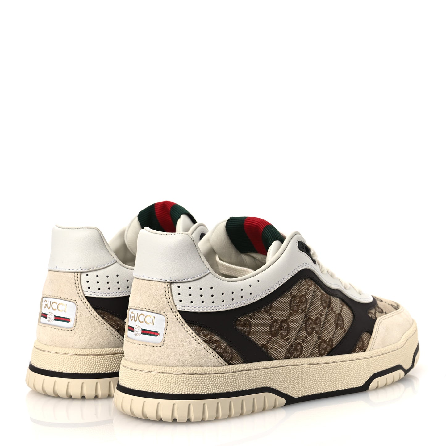 Monogram Suede Re-Web Sneakers 6 Ivory Beige Ebony