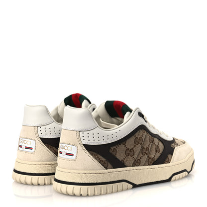 Gucci Monogram Suede Re-Web Sneakers 6 Ivory Beige Ebony 5 of 11