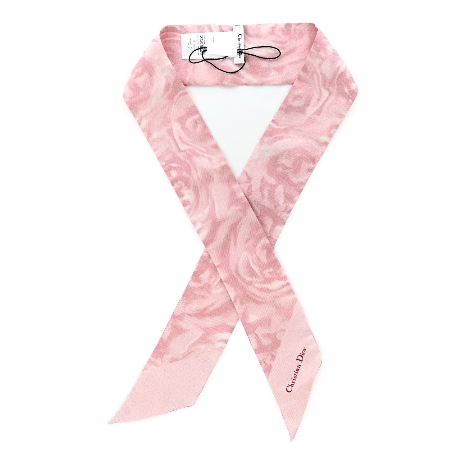Christian Dior Silk Rose Mitzah Scarf Pink Rose 1 of 4