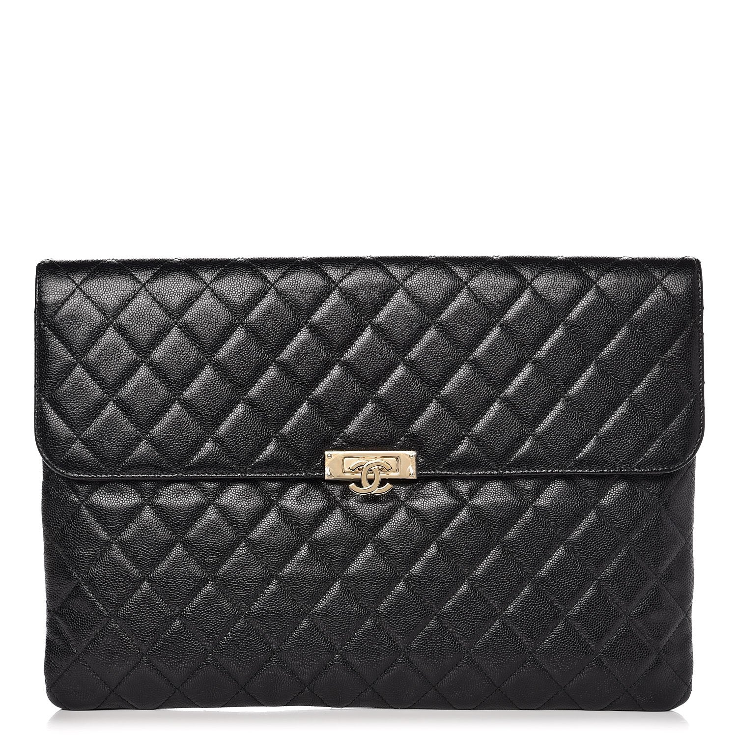 Chanel Caviar Quilted Large Golden Class Pouch Black 1 of 8