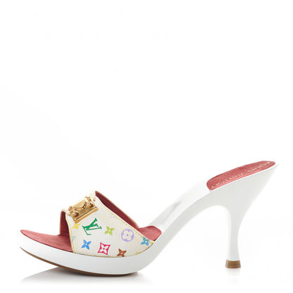 Louis Vuitton Monogram Multicolor Sandal Mule 35 White 1 of 8