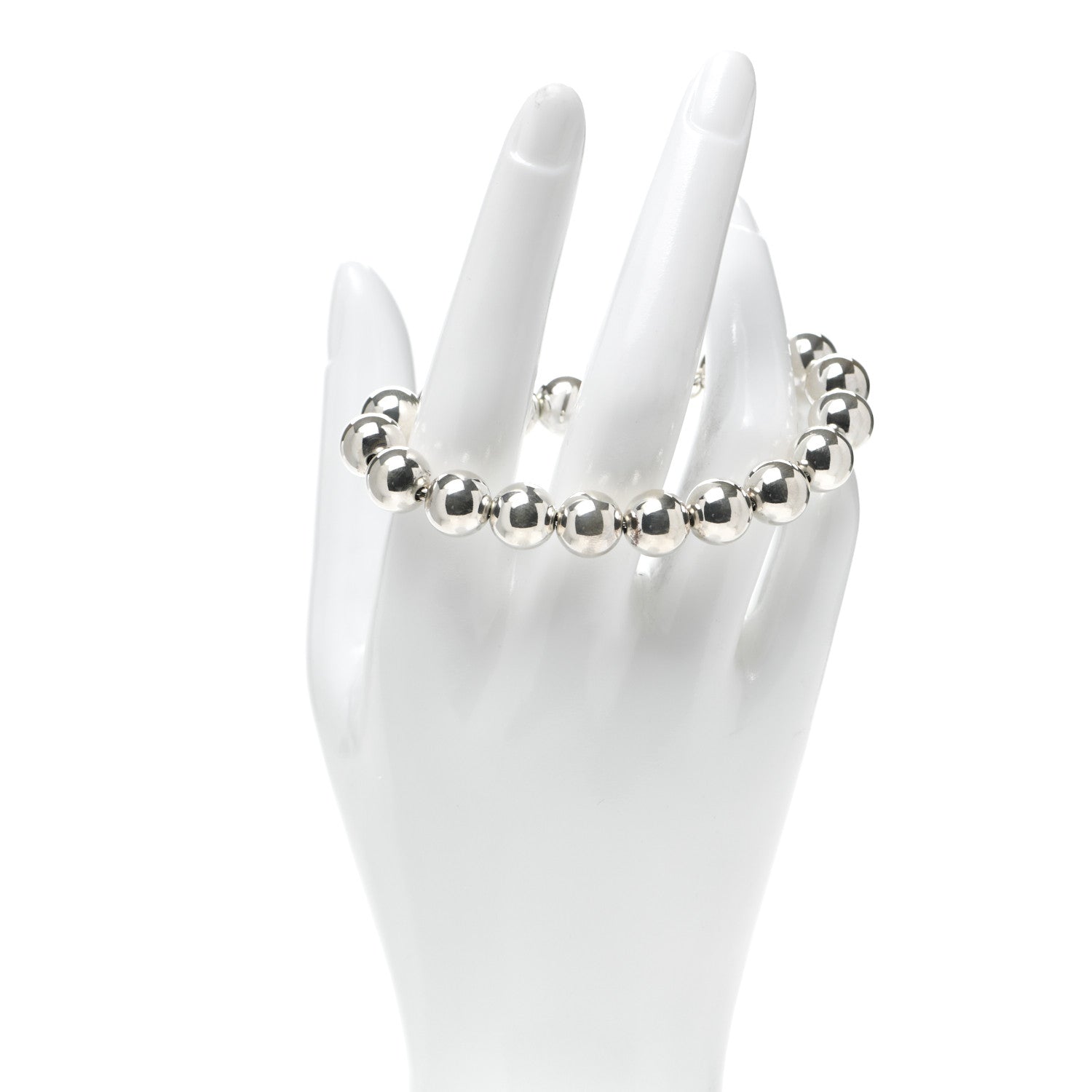 Tiffany Sterling Silver 10mm HardWear Ball Bracelet 2 of 7