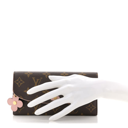 Louis Vuitton Monogram Bloom Flower Emilie Wallet Fuchsia 2 of 9