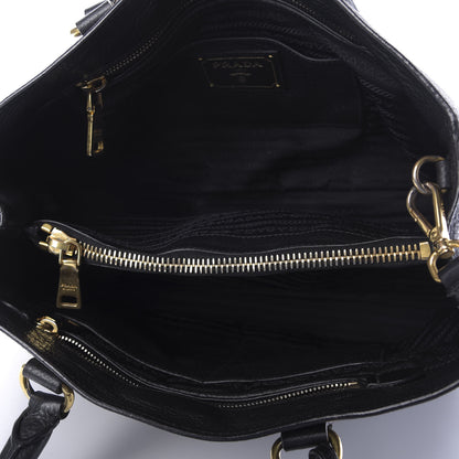 Prada Vitello Daino Tote Black 5 of 9