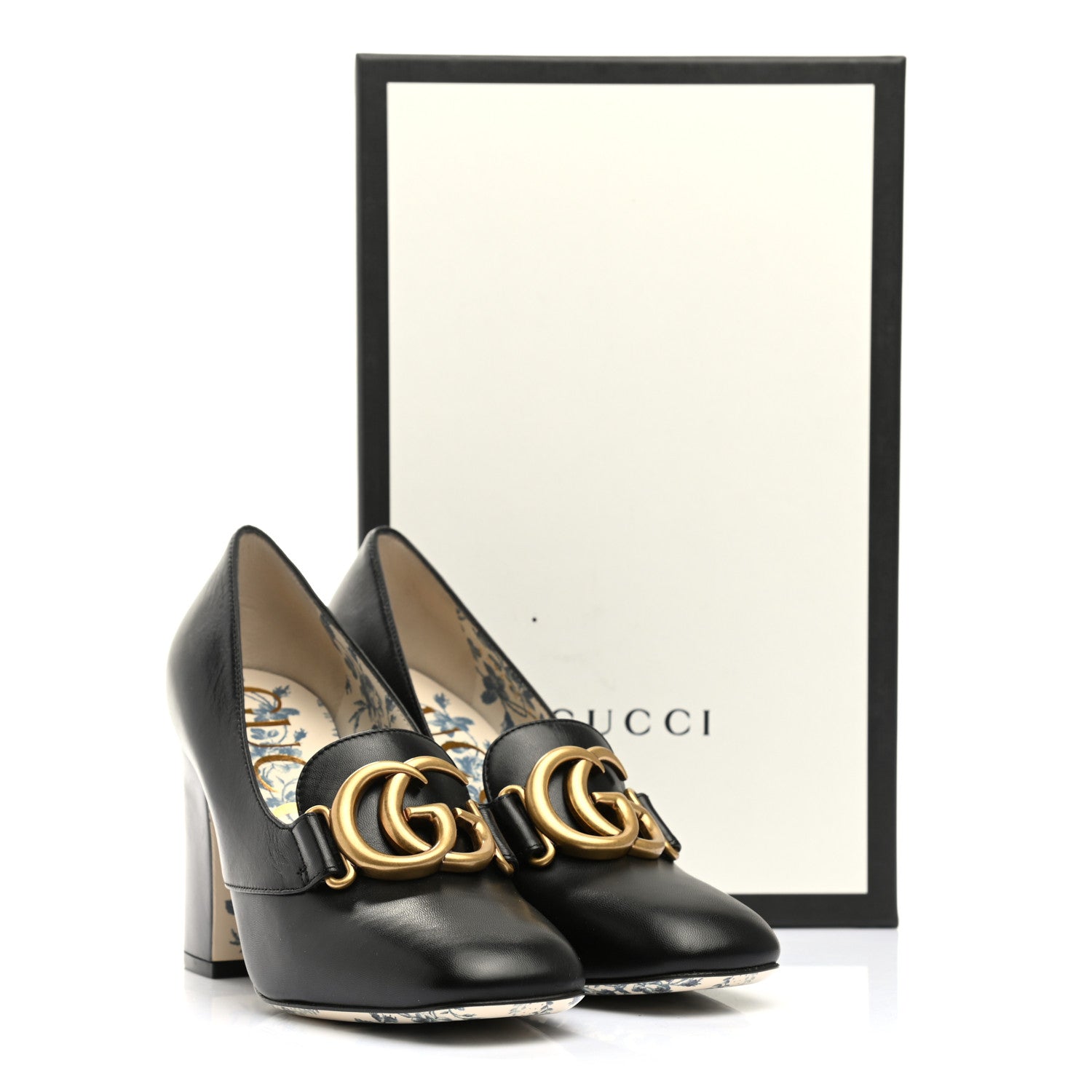 Gucci Malaga Kid GG Victoire 95mm Loafer Pumps 36.5 Black 10 of 10
