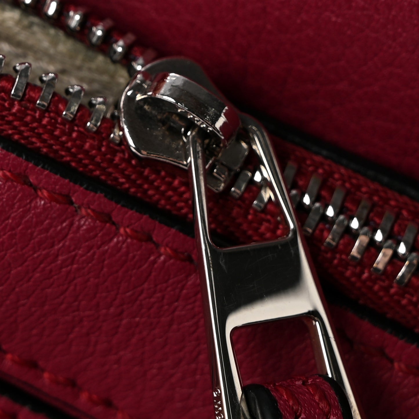 Calfskin Mini Puzzle Bag Raspberry
