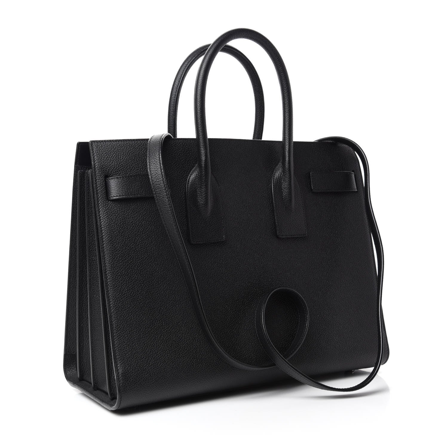 Saint Laurent Grained Calfskin Small Sac De Jour Black 3 of 11