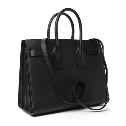 Saint Laurent Grained Calfskin Small Sac De Jour Black 3 of 11