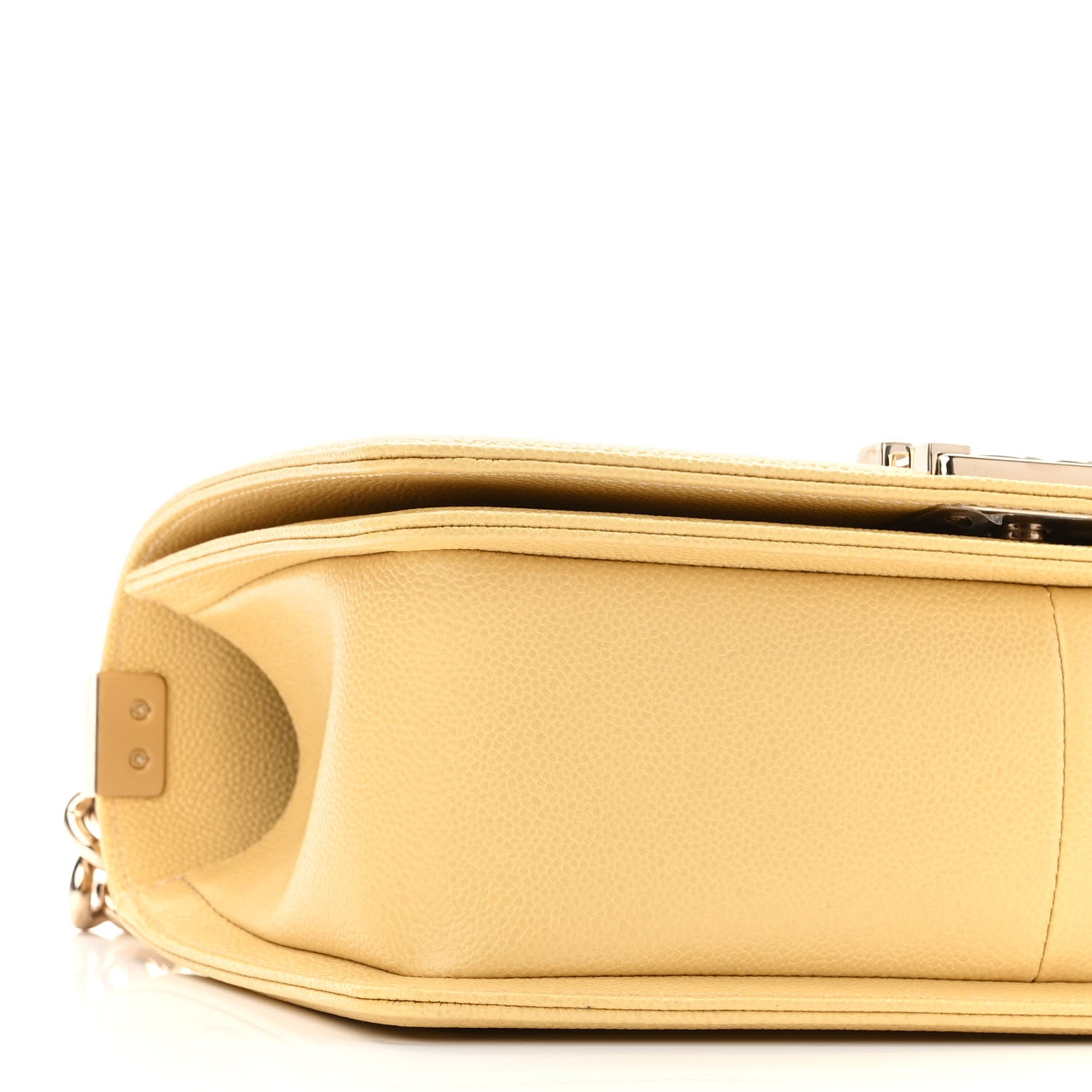 Chanel Caviar Quilted Medium Boy Flap Yellow 9 of 10