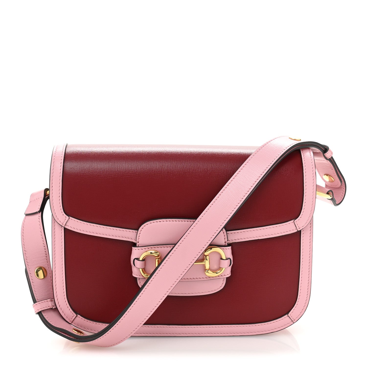 Gucci Azalea Calfskin Horsebit 1955 Shoulder Bag New Cherry Red Wild Rose 1 of 11