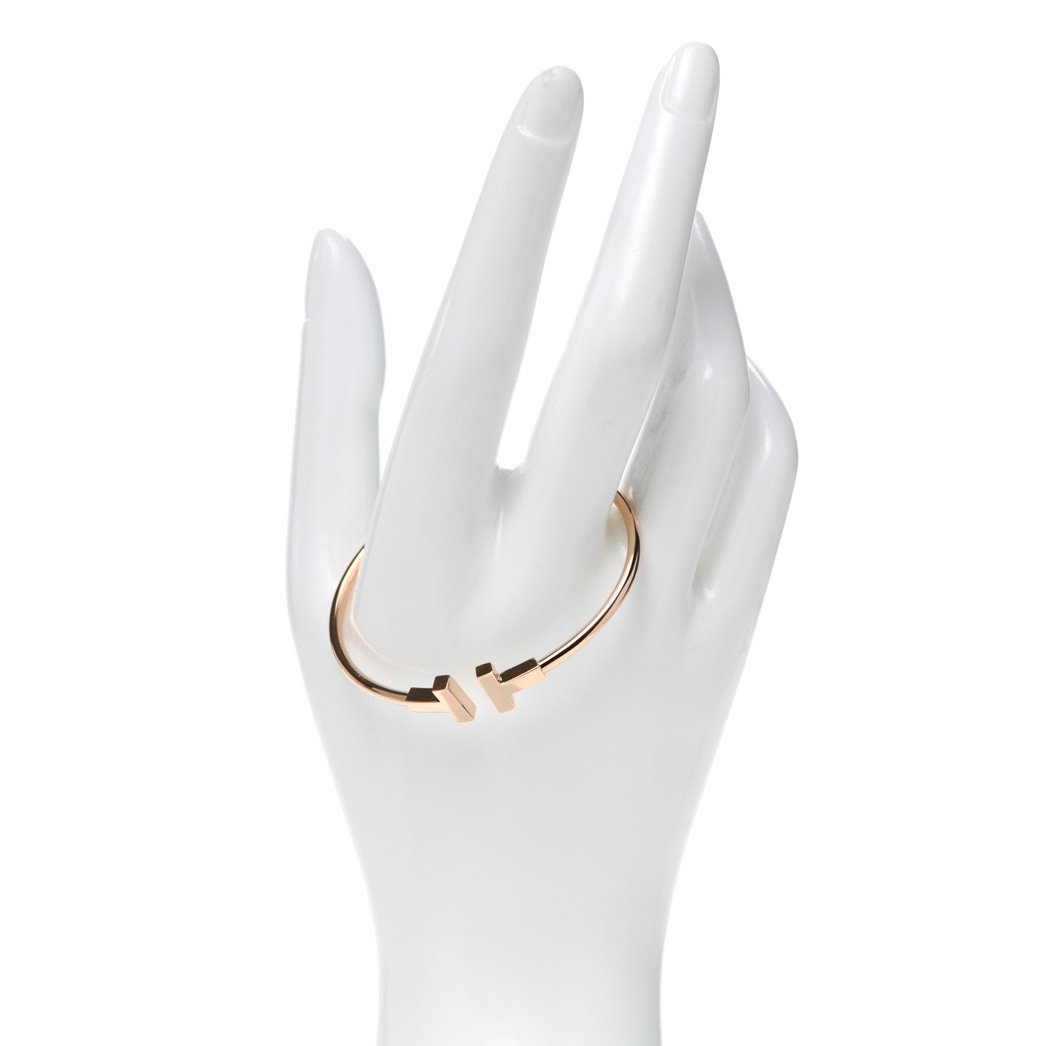 Tiffany 18K Rose Gold T Wire Bracelet 2 of 5