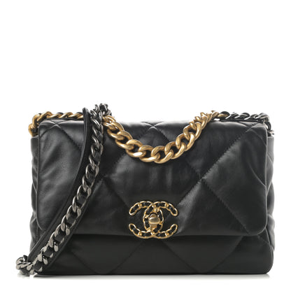 Chanel Goatskin Quilted Medium Chanel 19 Flap Black 1 of 11