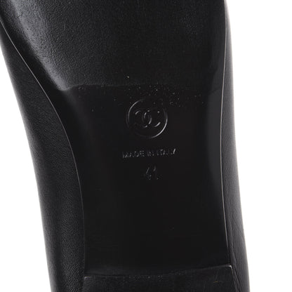 Chanel Lambskin Patent Cap Toe Ballerina Flats 41 Black 8 of 9