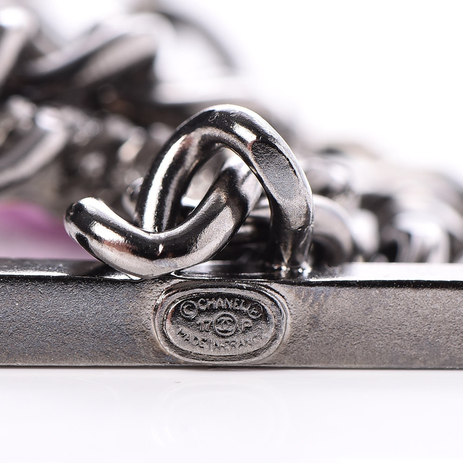 Chanel Ruthenium Enamel Crystal Pearl Necklace 6 of 6