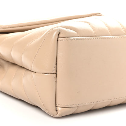 Saint Laurent Calfskin Y Quilted Monogram Small Loulou Chain Dark Beige 9 of 11