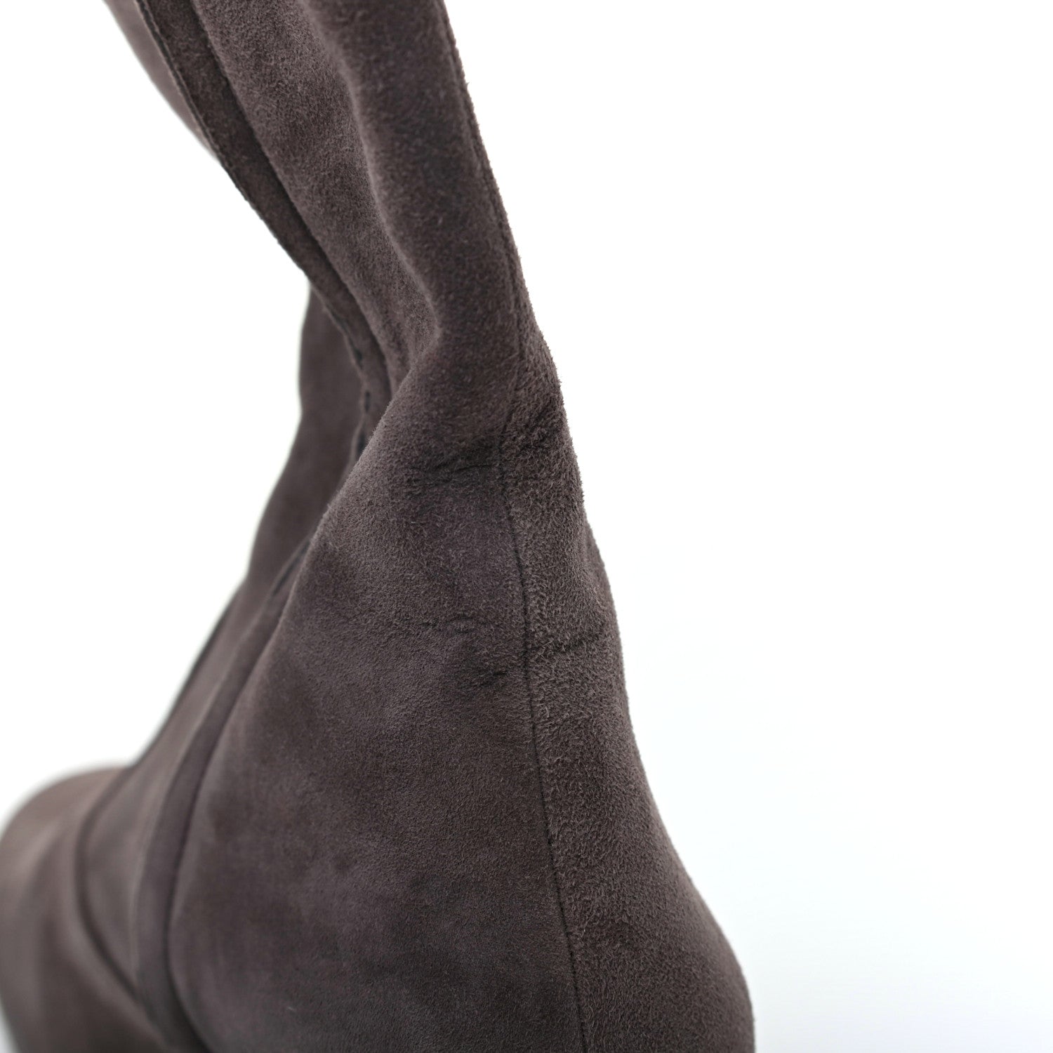 Saint Laurent Suede Babies 40 Over The Knee Boots 36 Road Grey 16 of 19