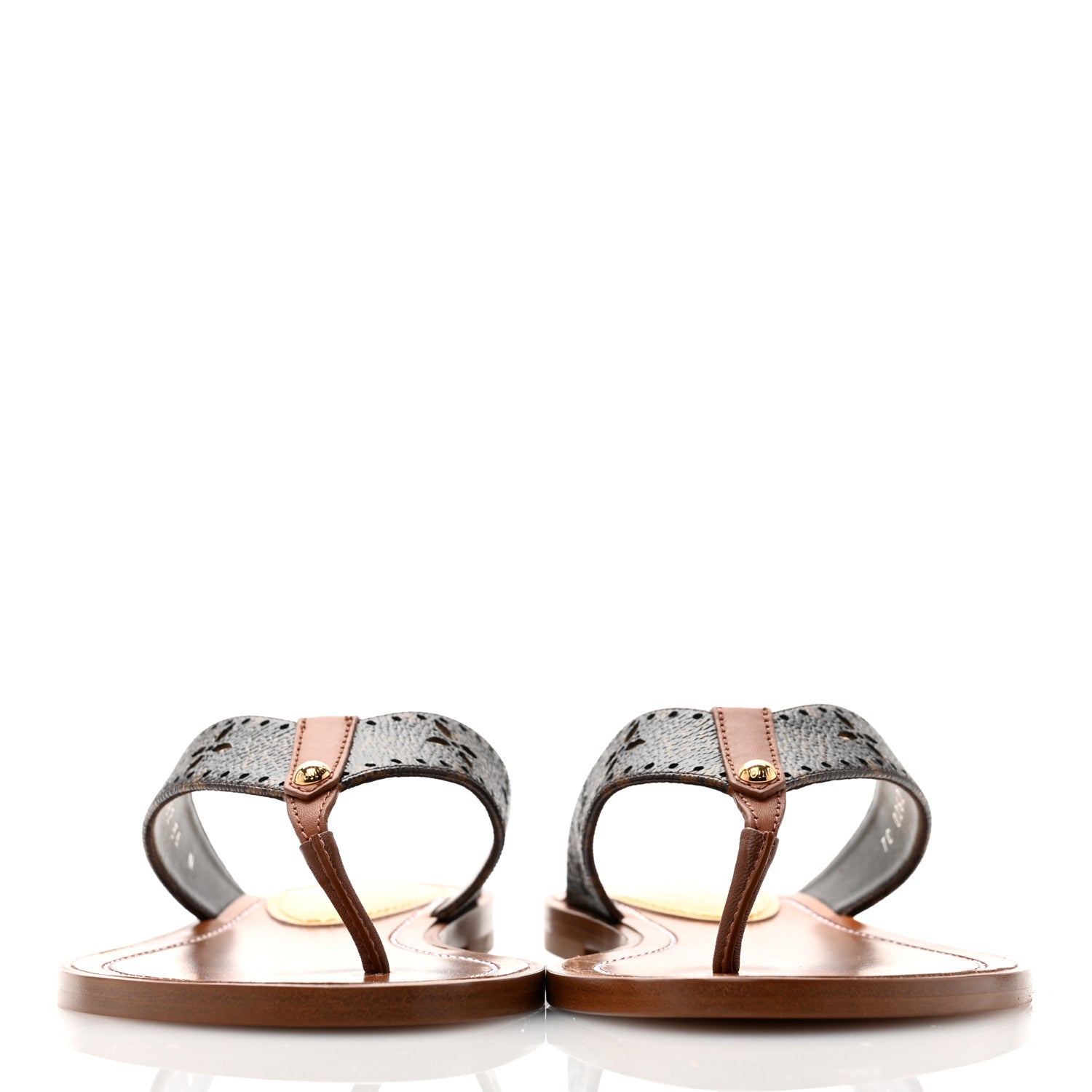 Louis Vuitton Monogram Sunny Flat Thong Sandals 36 Brown 2 of 10